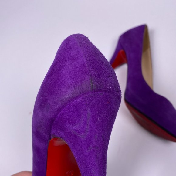 CHRISTIAN LOUBOUTIN Purple 'Declic' Pumps - Picture 8 of 9